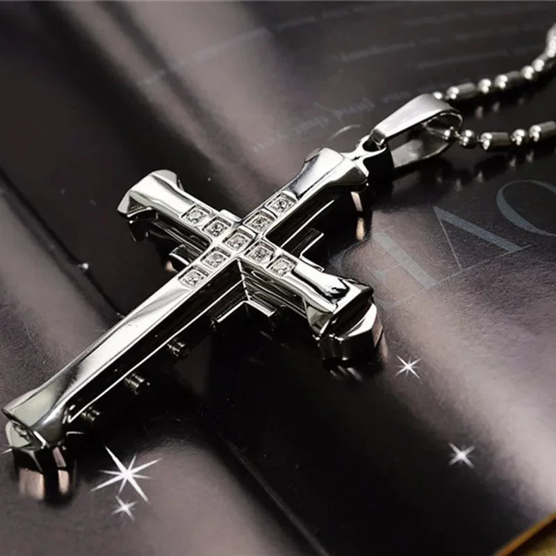 Crystal Cross Pendant Necklace