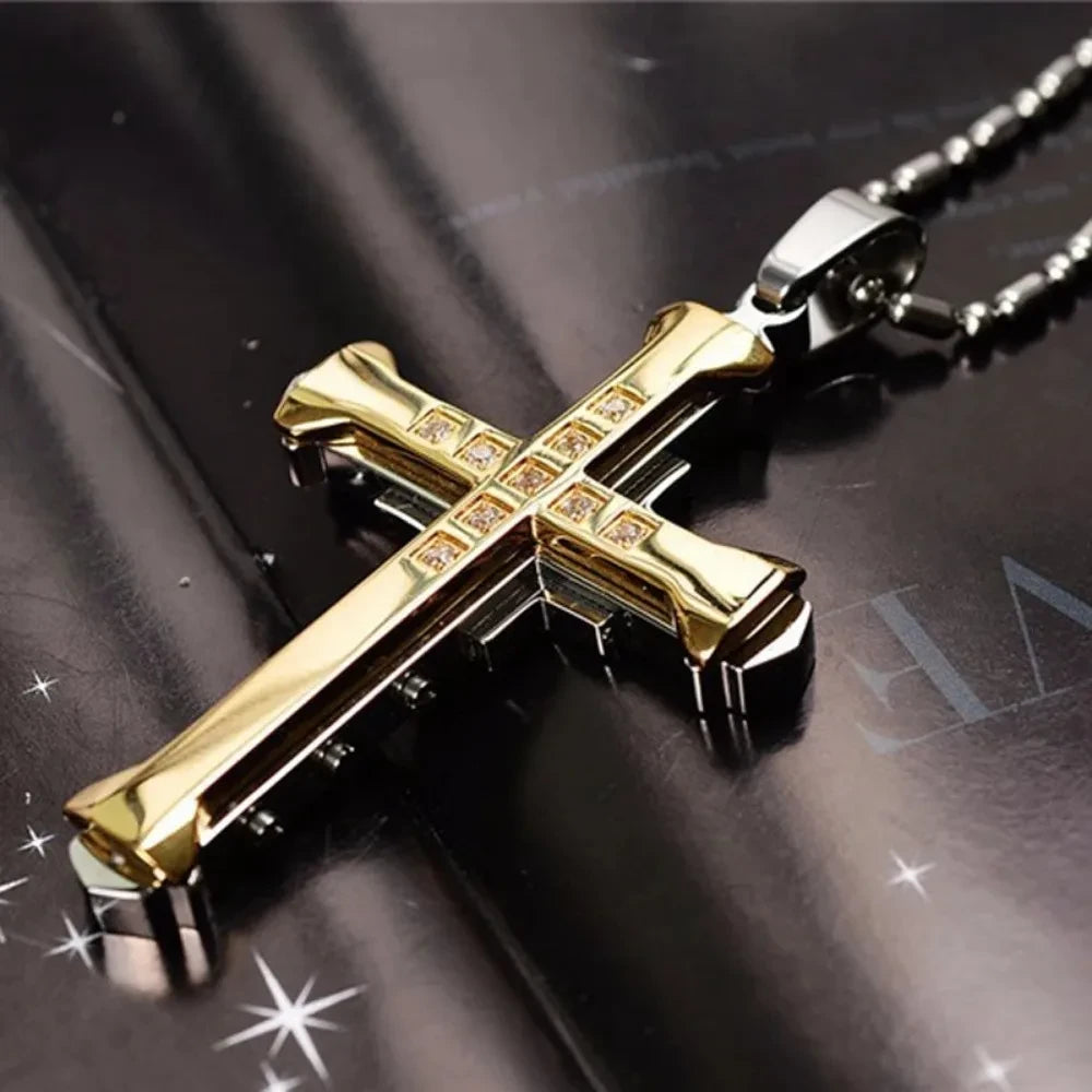 Crystal Cross Pendant Necklace