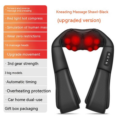 HeatWave Back & Waist Massager — Heat + Vibration Pain Relief Belt