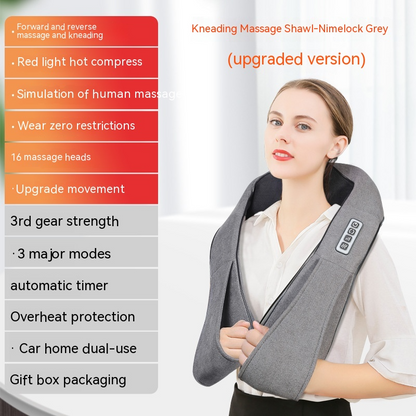 HeatWave Back & Waist Massager — Heat + Vibration Pain Relief Belt
